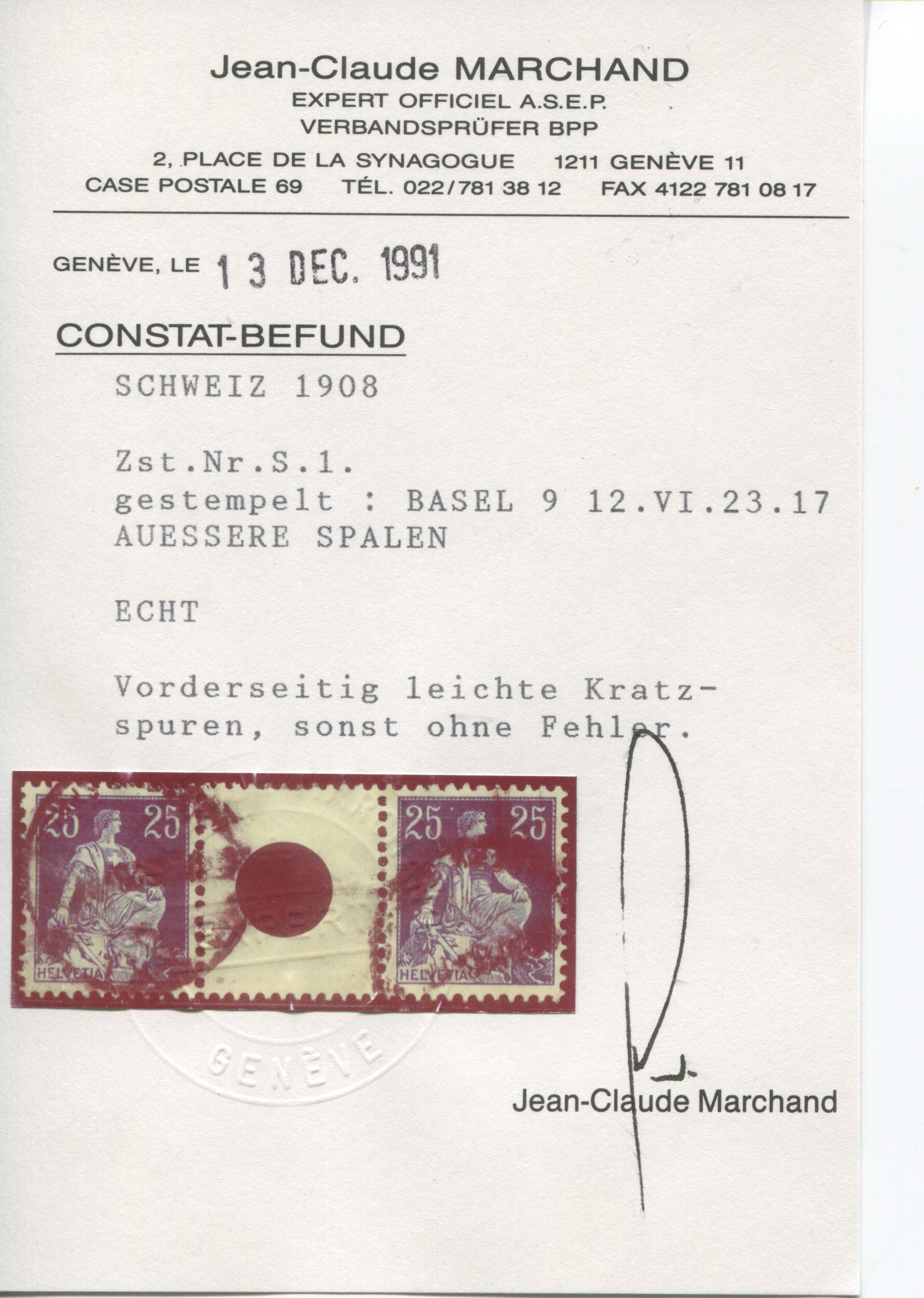 Image 1 for lot number 1607 for Philatelic Club Biel-Seeland - Auction 2025