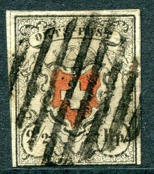 Orts-Post mit Kreuzeinfassung, SBK Nr. 13 I, Type 21 entwertet mit ...