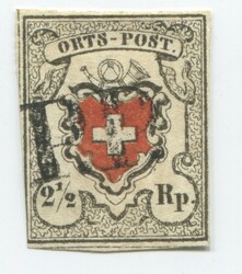 Orts-Post mit Kreuzeinfassung, SBK Nr. 13I, Type 35, sehr frische ...