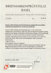 Orts-Post mit Kreuzeinfassung, SBK Nr. 13I Typen 4-6, farbfrischer ...