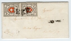 Orts-Post mit Kreuzeinfassung, SBK Nr. 13I Type 4 + 5 auf ...