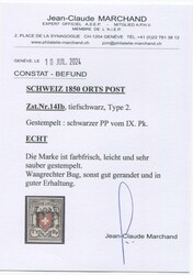 Poste Locale mit Kreuzeinfassung, SBK Nr. 14Ib Type 2 in der ...