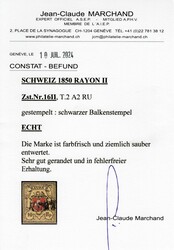 Rayon II gelb ohne Kreuzeinfassung, SBK Nr. 16II Type 2 Stein A2-RU, ...