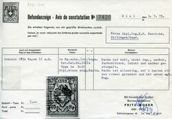 Rayon II gelb ohne Kreuzeinfassung, SBK Nr. 16II, Type 10, Stein D-LU ...