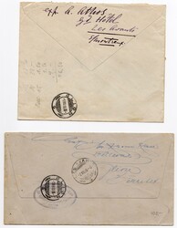 Friedensmarken 1919 zwei Ersttagsbriefe (FDC), SBK Nr. 143 - 145. ...