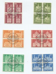 Postgeschichtliche Motive und Baudenkmäler, 1960-1968, Viererblöcke ...