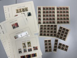 Kleines Lot von 125 einzelnen Soldatenmarken sowie 5 Bogenteilstücke ...