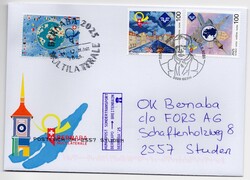 Einzelvignette aus dem Block UPU auf Sonderbriefumschlag Zytglogge, ...