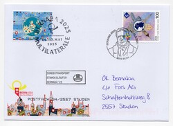 Einzelvignette aus dem Block UPU auf Sonderbriefumschlag Skyline (C6) ...