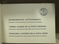 Ministerheft "Schweizerische Luftpostmarken 1941, SBK Nr. F27 bis F34 ...