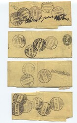 Kleines Lot von 7 Streifbänder in unterschiedlicher Erhaltung, viele ...