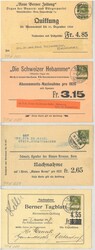 Kleines Lot von 12 Privatganzsachen, unter anderm Berner Zeitung, SNB ...
