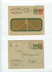 Lot von 10 Ganzsachenumschlägen mit je 2 Wertzeichenaufdrucken pro ...