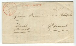 Birrwiler-Routenstempel, beide bekannten Routenstempel Wi 3985 (4P) ...