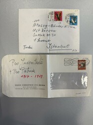 Zwei Alben mit Schweizer Frankaturen ab 1864 mit Briefen Postkarten ...