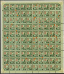 Serie 1927, SBK Nr. J41 - J44 im vollständigen Bogen, postfrisch mit ...