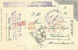 "OITA", roter Lagerstpl. auf Pracht-AK mit violettem L1 "SERVICE DES ...