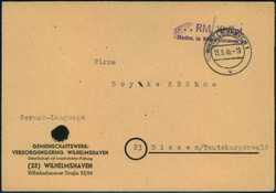 1291: Gebühr bezahlt, Belege 45-48, Notmaßnahmen