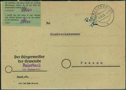 1291: Gebühr bezahlt, Belege 45-48, Notmaßnahmen