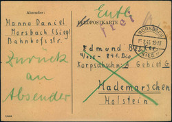 1291: Gebühr bezahlt, Belege 45-48, Notmaßnahmen
