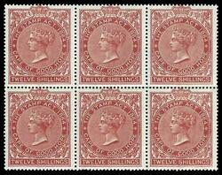 Revenue 1896 QV issue printed on Anchor watermarked paper. 12/- ...
