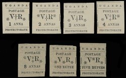 1896 new currency, 1a to 5r black on thick white wove or thin ...