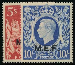 BRITISH OCCUPATION OF ITALIAN COLONIES / M.E.F. 1947 KGVI 5/- and ...