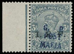MAFIA ISLAND 1915 3p Indian Expeditionary Force handstamped 'G.R. / ...