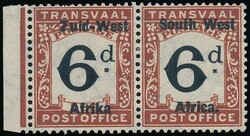 1923 6d, setting I, showing 'Afrika' without stop variety. Left ...