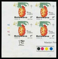 BOTSWANA 1985 Christmas. Edible wild cucumbers 7t duty in an ...