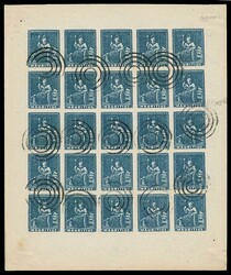 FORGERY Spiro forgery of the 1858 type in slate-blue (a blue colour ...