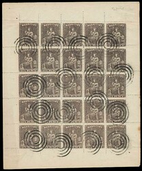 FORGERY Spiro forgery of the 1858 type in purple-brown (unissued ...