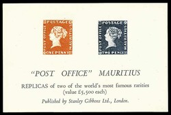 FORGERY / REPRINT Crude impressions of the 1d and 2d 'POST OFFICE' ...