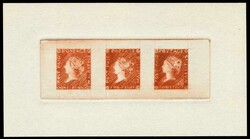 FORGERY / REPRINT Crude engraved reproductions of the 1d and 2d 'POST ...