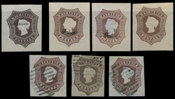 FORGERY / REPRINT QV 9d postal stationery envelope, genuine example ...