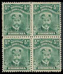 ½d, perf. 14, deep bright green shade. Block of four, very fine mint ...