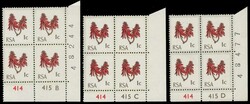 1970 1c decimal definitive, 'RSA' tete-beche wmk., Harrison paper ...