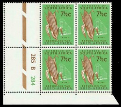 1969 7½c decimal definitive, 'RSA' tete-beche wmk, Swiss paper, 5mm ...