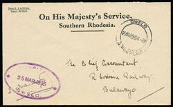1935 25th March, printed 'On His Majesty's Service' envelope ...