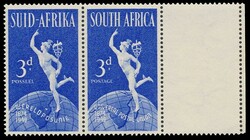 1949 3d UPU, showing 'lake' in East Africa flaw in right marginal ...