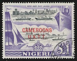 CAMEROON 1960 QEII £1 black and violet overprinted 'CAMEROON / U.K.T ...