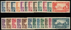 SENEGAL 1933 definitive, complete set of 24 values, very fine ...