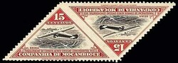 1935 15c Airmail. Major variety HORIZONTAL PAIR, IMPERFORATE BETWEEN. ...