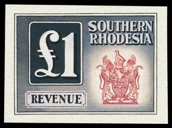 REVENUE c1953 Bradbury Wilkinson essay for a QEII £1 revenue duty in ...