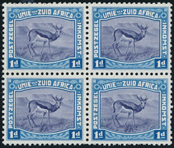 1923 Harrison 1d Springbok essay, larger format in deep violet and ...