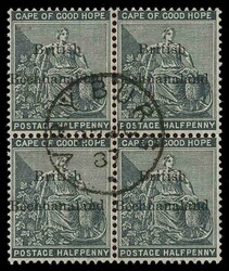 Forgery of the 1885 issue. Cape ½d grey-black (SG 48) with forged ...