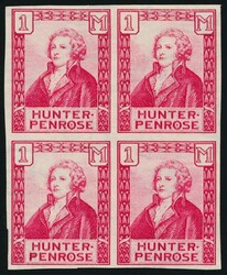 1929 Hunter Penrose essay. Denominated at '1M' in carmine German ink, ...