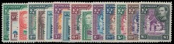 ST. VINCENT 1938-47 KGVI definitive. Complete set of 15 values ...