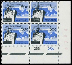 1968 50c re-drawn decimal definitive, 'RSA' tete-beche wmk, Swiss ...