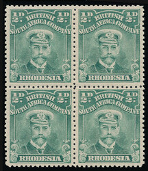 ½d, perf. 14, dull bluish-green shade. Block of four, very fine ...